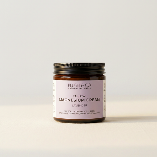 Tallow Magnesium Cream — warm ivory with soft shadow